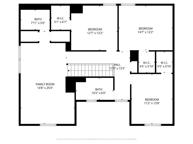 Second level floor plan