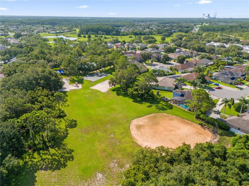 Aerial View Baseball Field