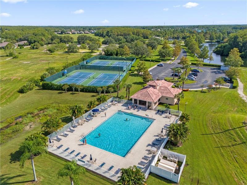 Aerial View Community Pool