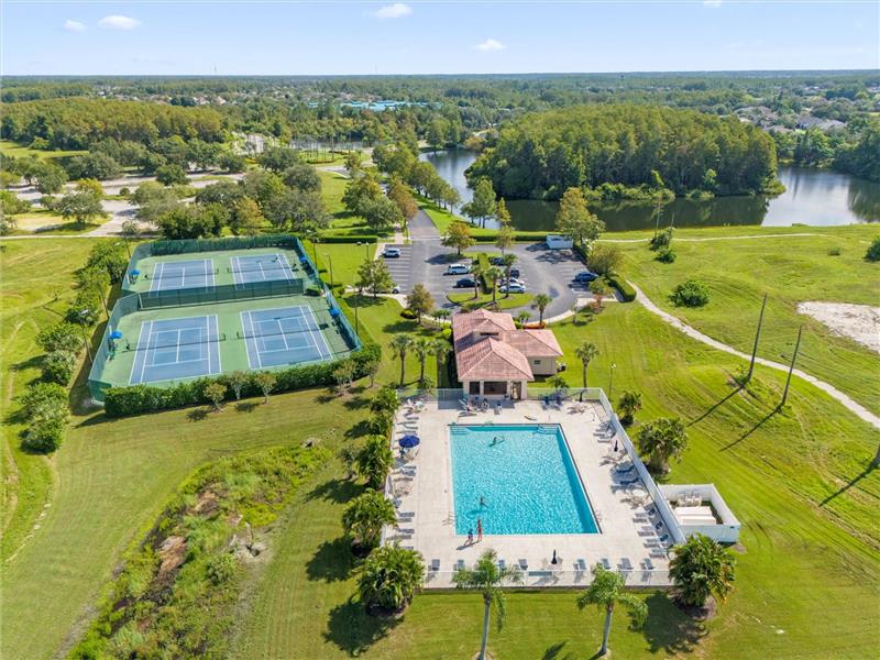 Aerial View Community Pool/Tennis Courts