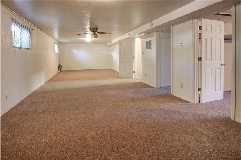 Large family room in the basement!