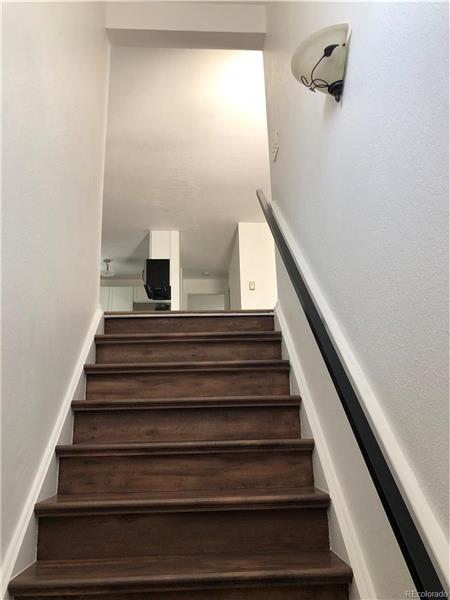 Stairs to unit from front door