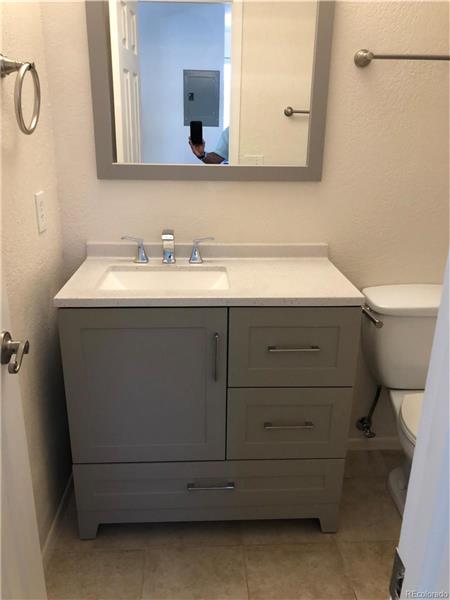 New vanity in bathroom