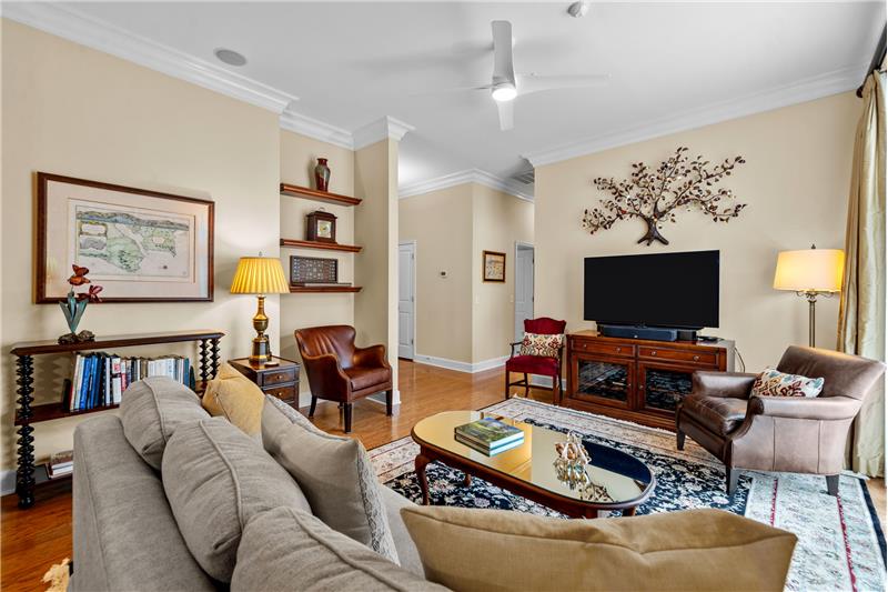 Spacious living room combines style and function