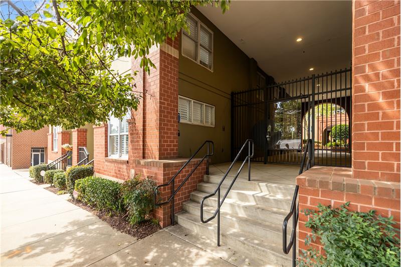 Gated access to the building provides residents with privacy, and security