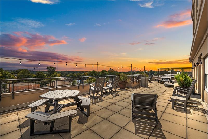 Rooftop terrace a peaceful retreat above the hustle and bustle, perfect for relaxation, social gatherings, or enjoying fresh air