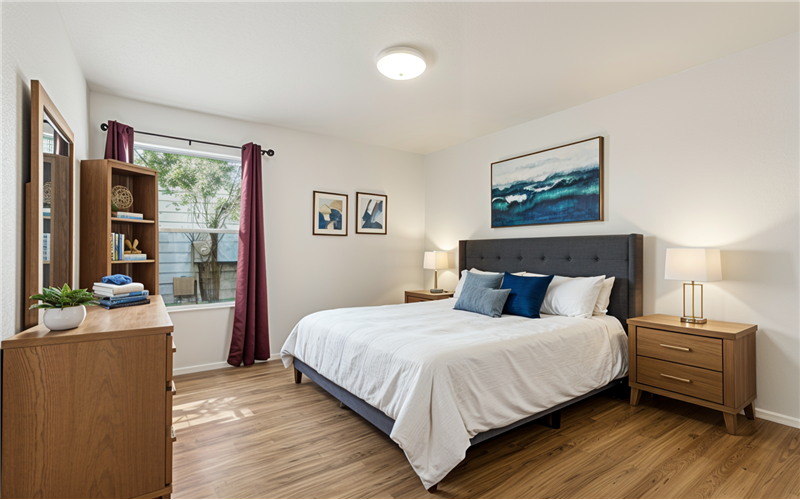 virtually staged secondary bedroom