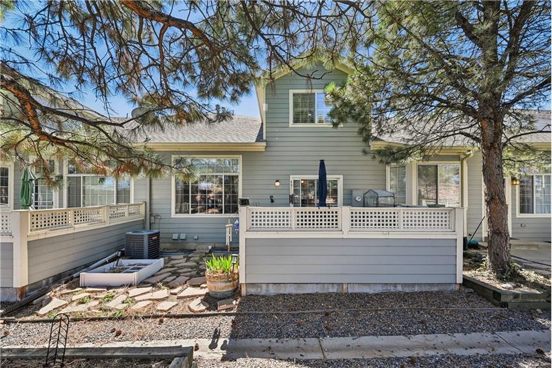 Rear view of townhome