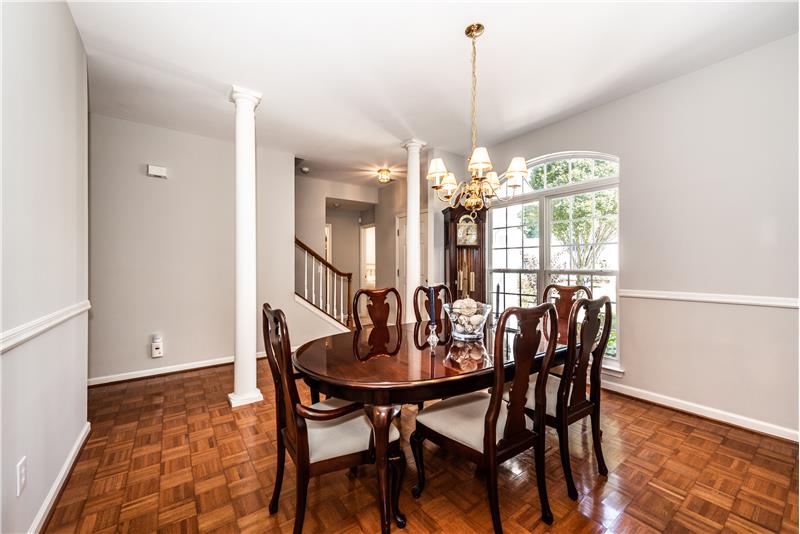 Large, Palladium picture window adds a touch of elan to the dining room.