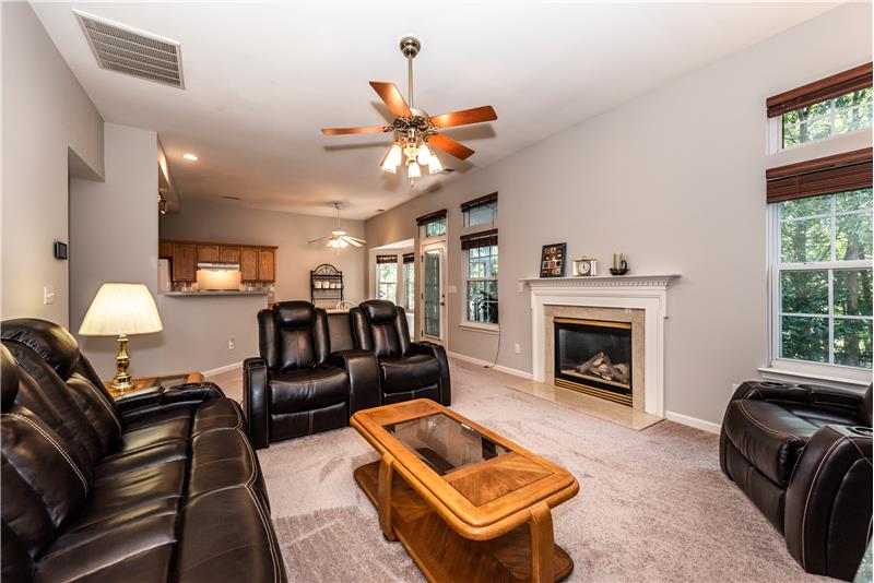 Great room offers wonderful flow for entertaining.