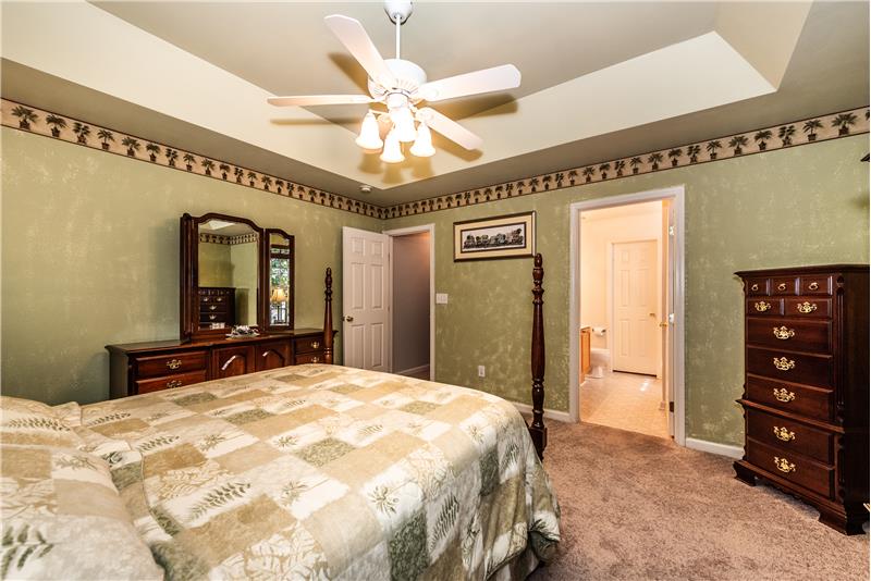 Plenty of space for larger dressers and bedside tables in the owner's suite.