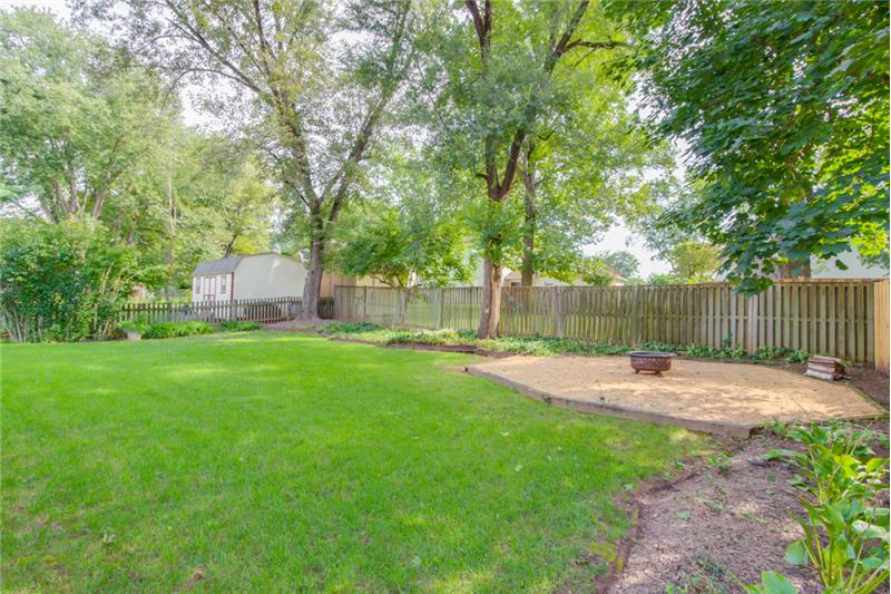 Huge fenced in backyard