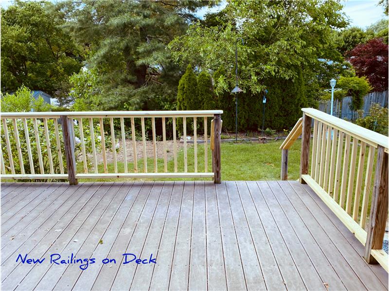 New Trex Deck railings installed