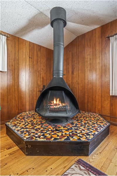 Fireplace in family room