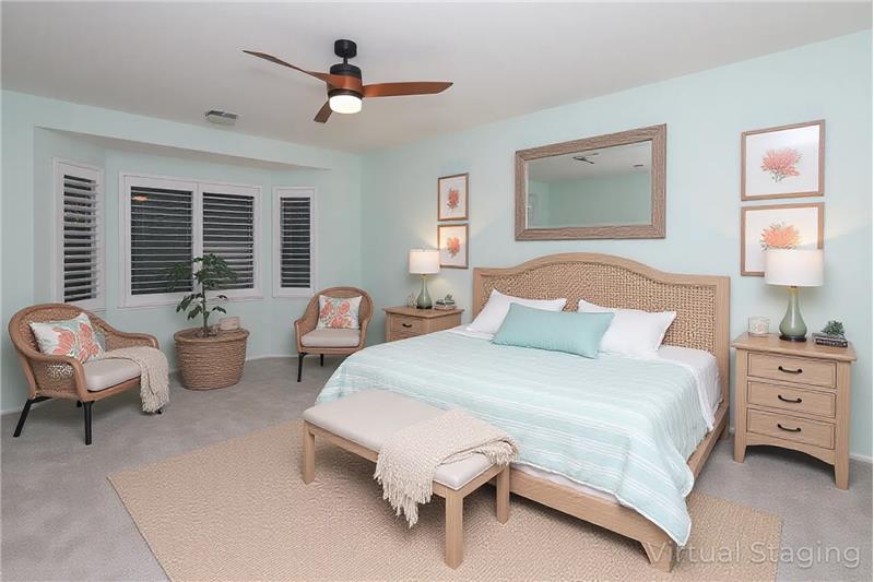 Primary Bedroom Virtually Staged