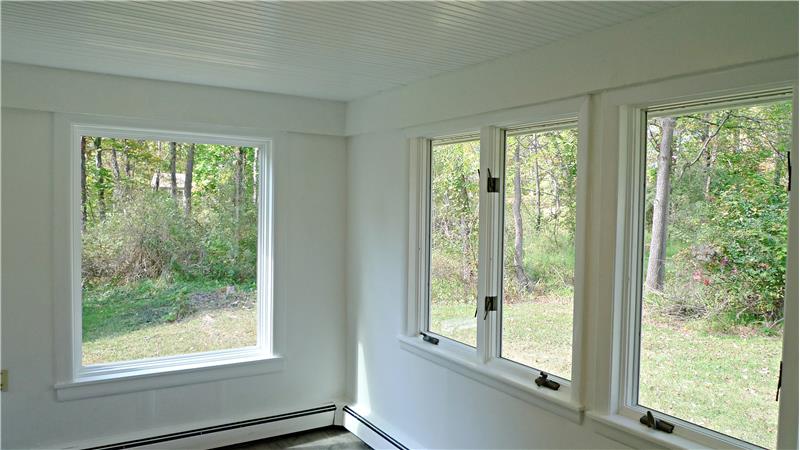 Sunny family room off the kitchen