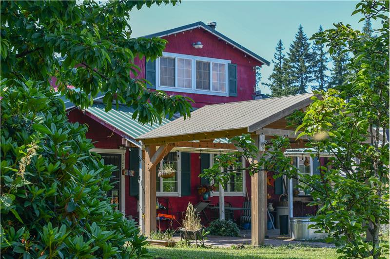 Side angle of barn/dwelling