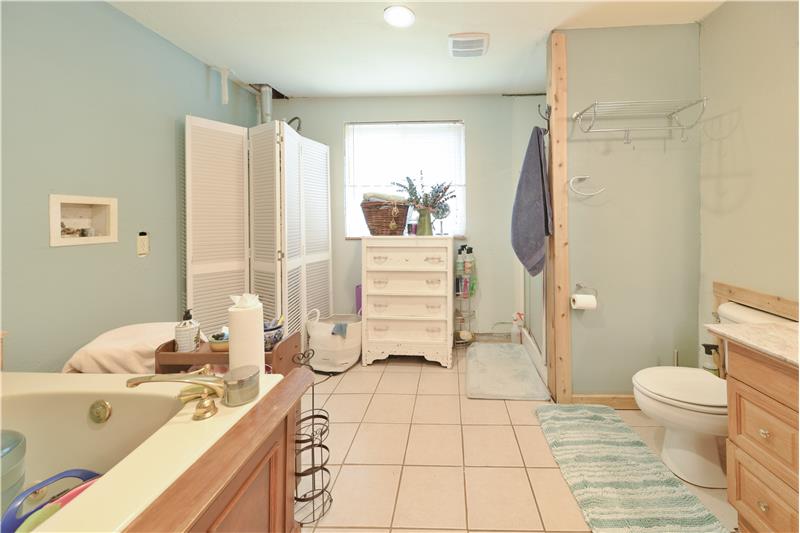 Main floor five-piece bathroom