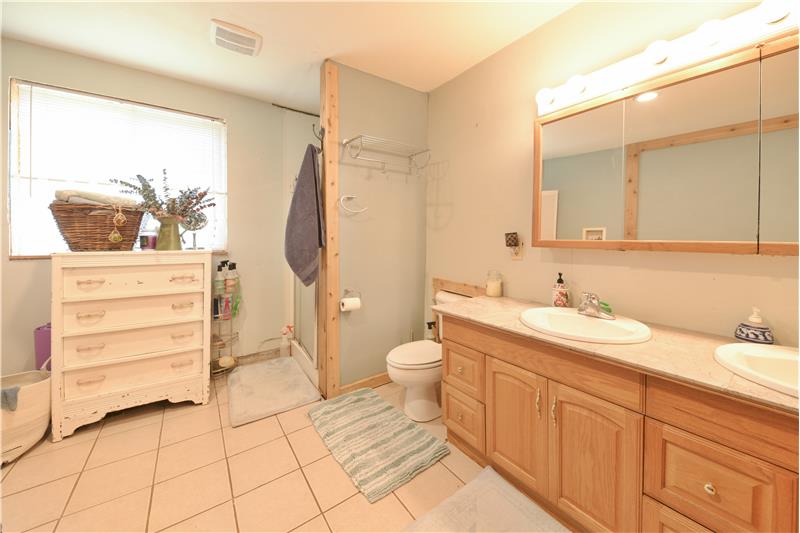 Another angle of main floor five-piece bathroom