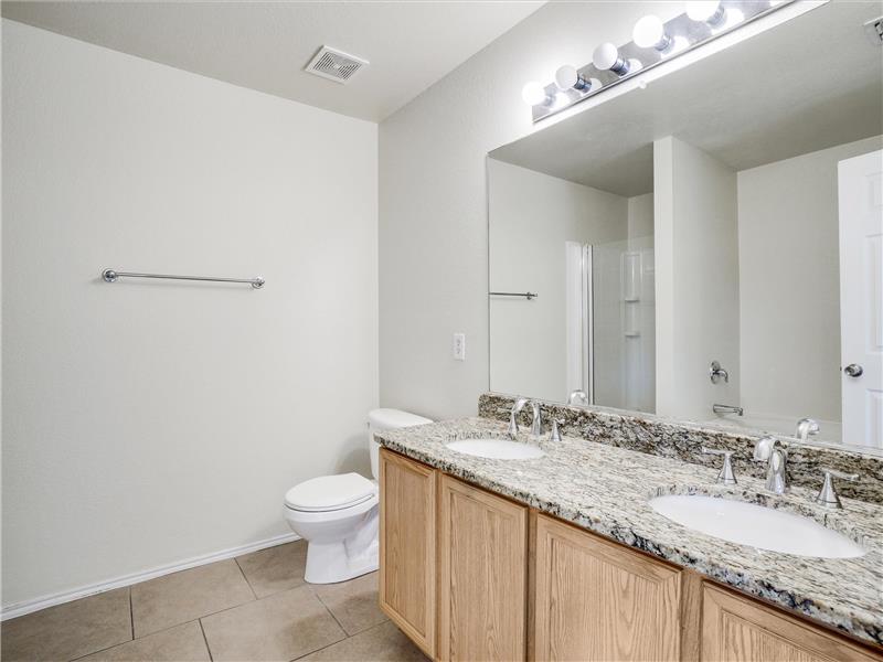 Granite counters in master bath