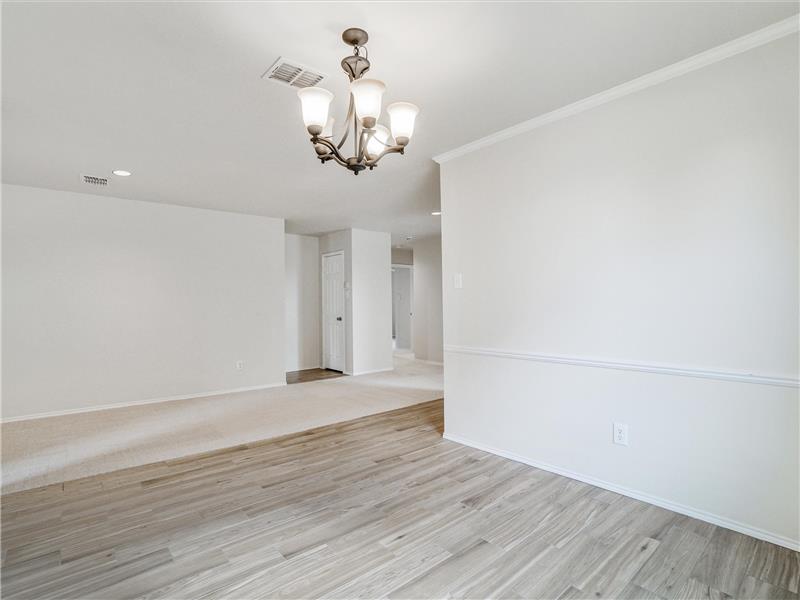 Additional living space could easily accommodate a family tech center