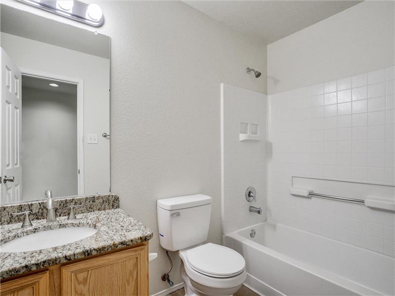 Granite counters in second bath