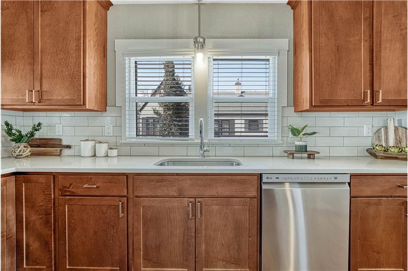 Window over the kitchen sink!