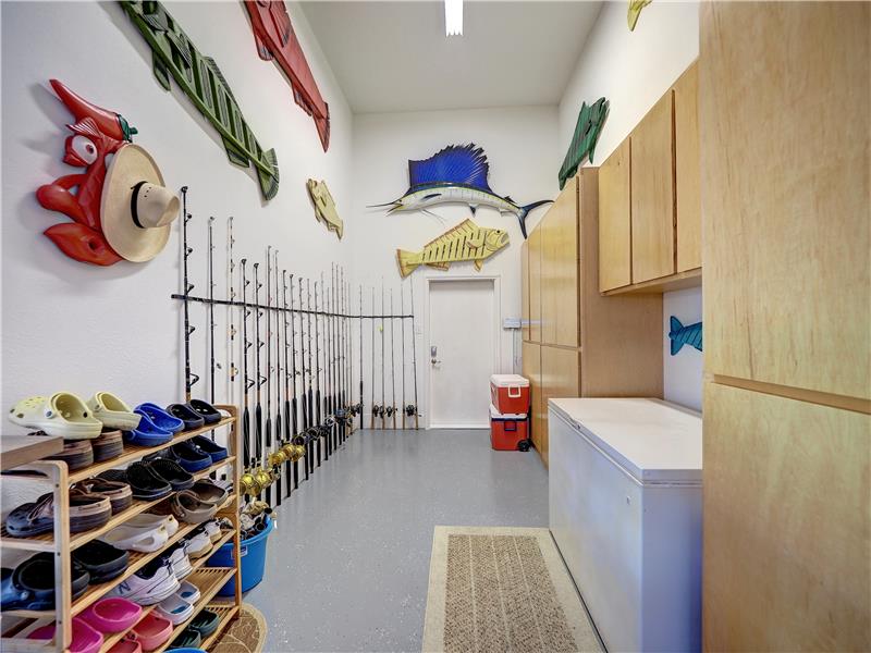 Storage area in garage