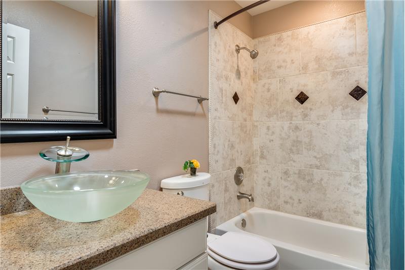 remodeled hall bath