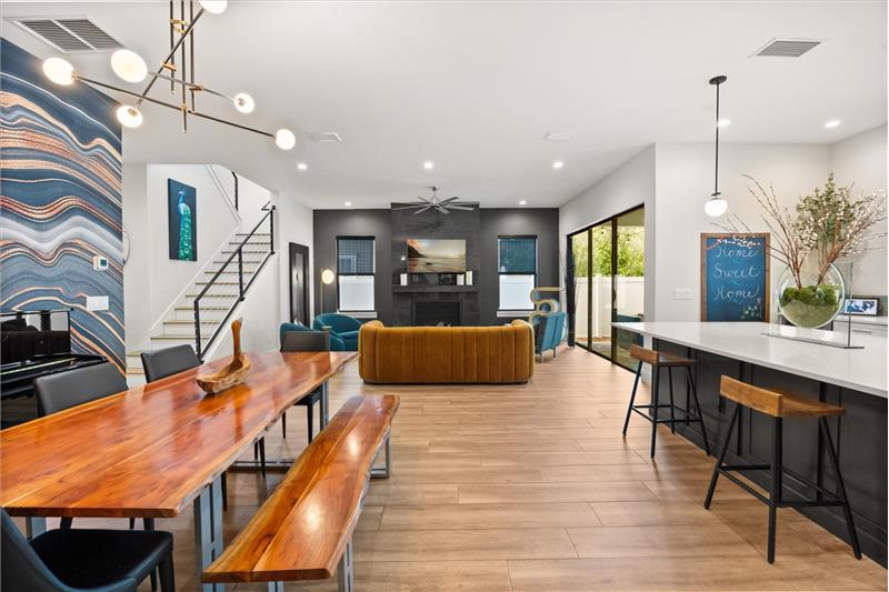 View of Dining/Kitchen/Living Room