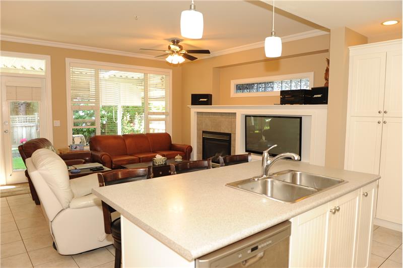 Kitchen open to Family Room