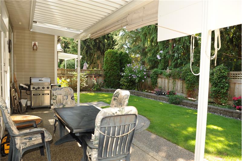 Covered Patio in backyard