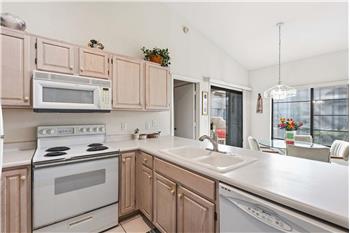 open kitchen to eating area