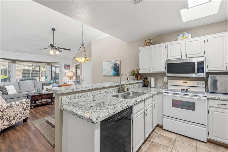 open kitchen to living area