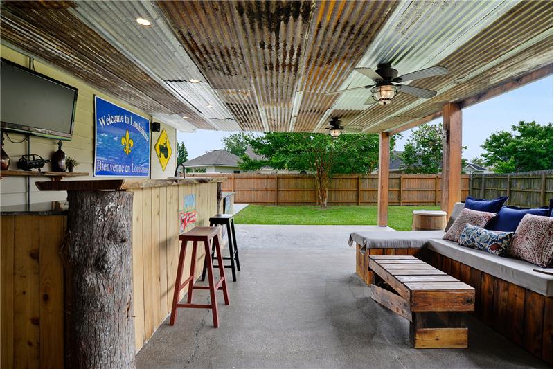Outdoor patio addition has all the bells and whistles