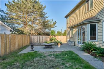View of the Backyard, Patio Area and Garden Space.