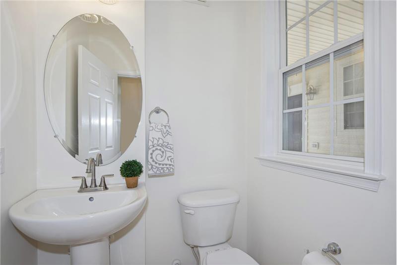 Powder Room on Main Level off of Living Room