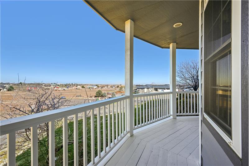 Wrap-around front porch deck