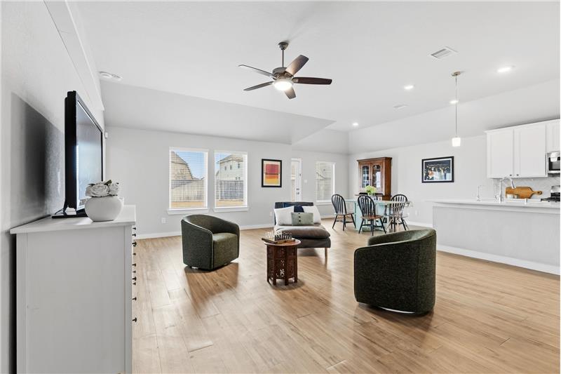 Huge living and casual dining area.