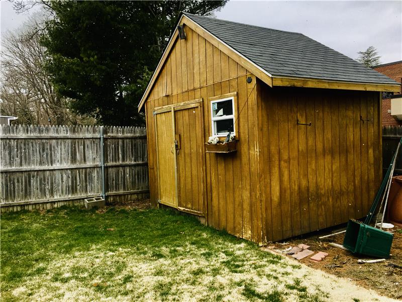 Great shed for outside equipment storage