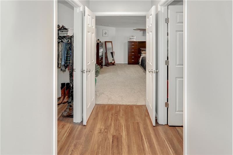 Two Walk-In Closets in Primary Bedroom