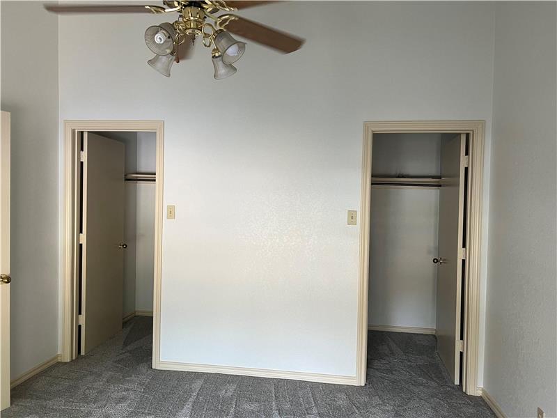 Double Closets Upstairs.