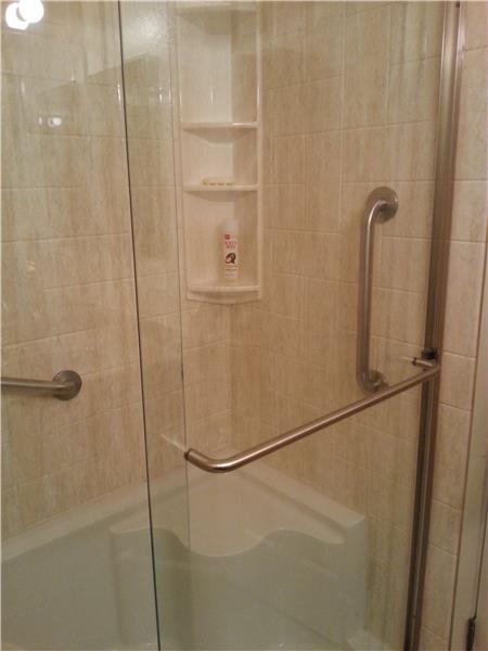 Master Bathroom Shower - support bars