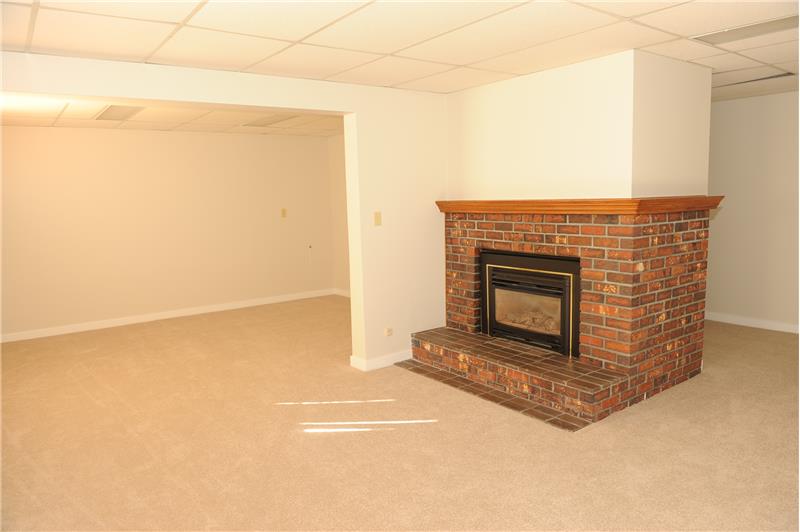 Recreation Room with Gas Fireplace