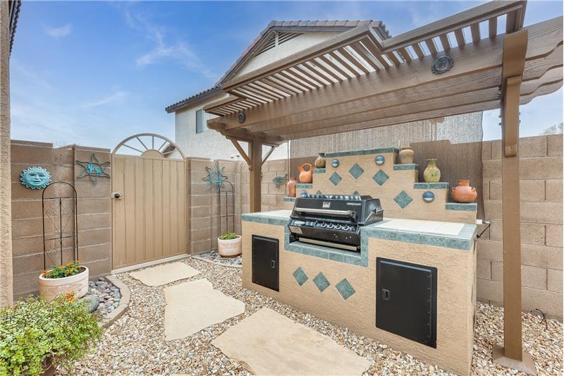 Custom Built in grilling area