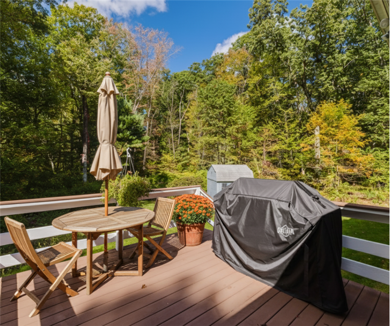 View of the deck from the interior at 16 Park Lane Norton MA