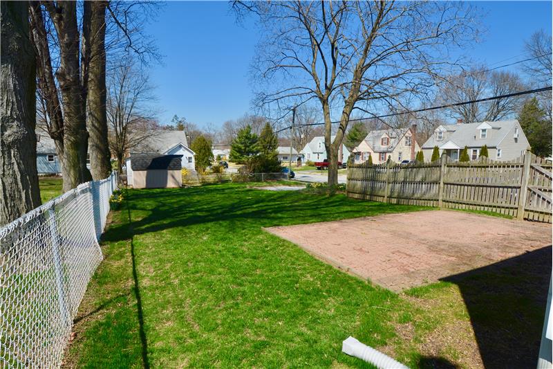 Backyard with paver patio
