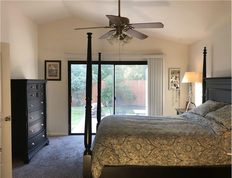 Slider our to Patio in Master Bedroom