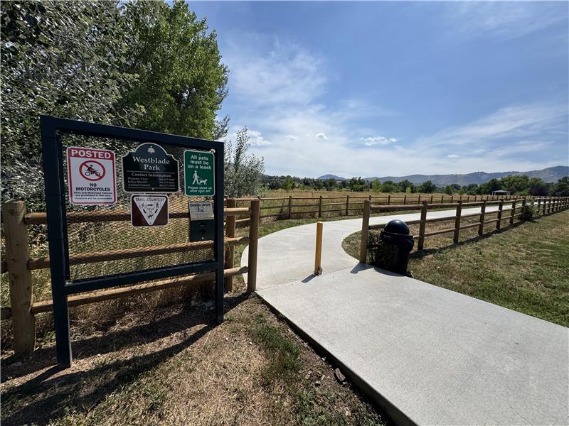 Entrance to park across the street