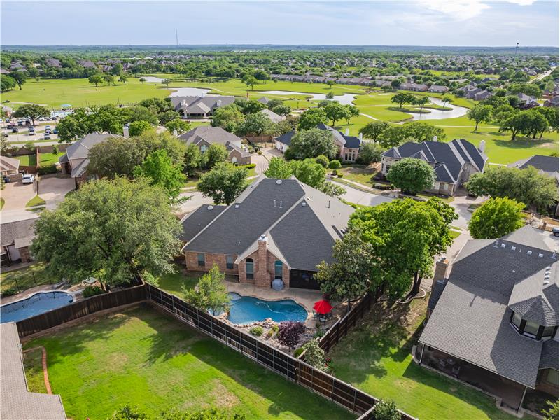 Areal view of the property